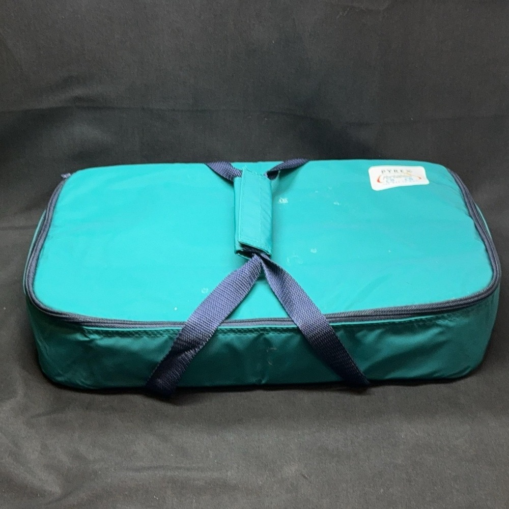 Pyrex Portables Green Insulated Lunch Food Carrier Microcore Thermal Tote Bag